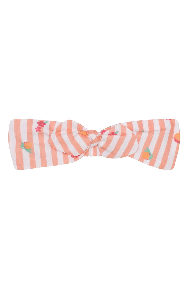 PL Baby by Petit Lem Stripe Woven Top, Shorts & Headband Set, Alternate, color, Peaches