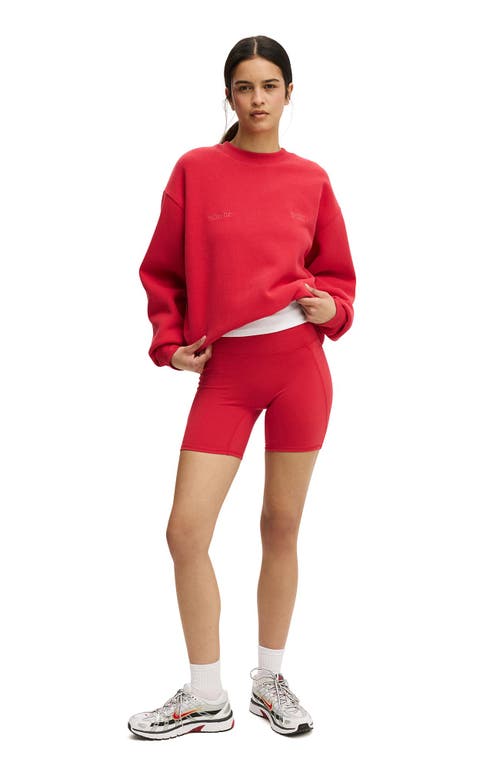 Cotton On Body Plush Graphic Crew Sweatshirt In Red