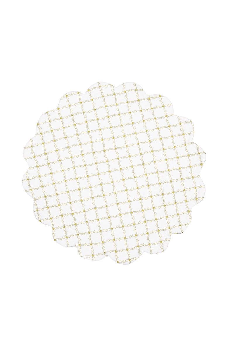 Carley Round Placemats Set of 6 17", Alternate, color, Green
