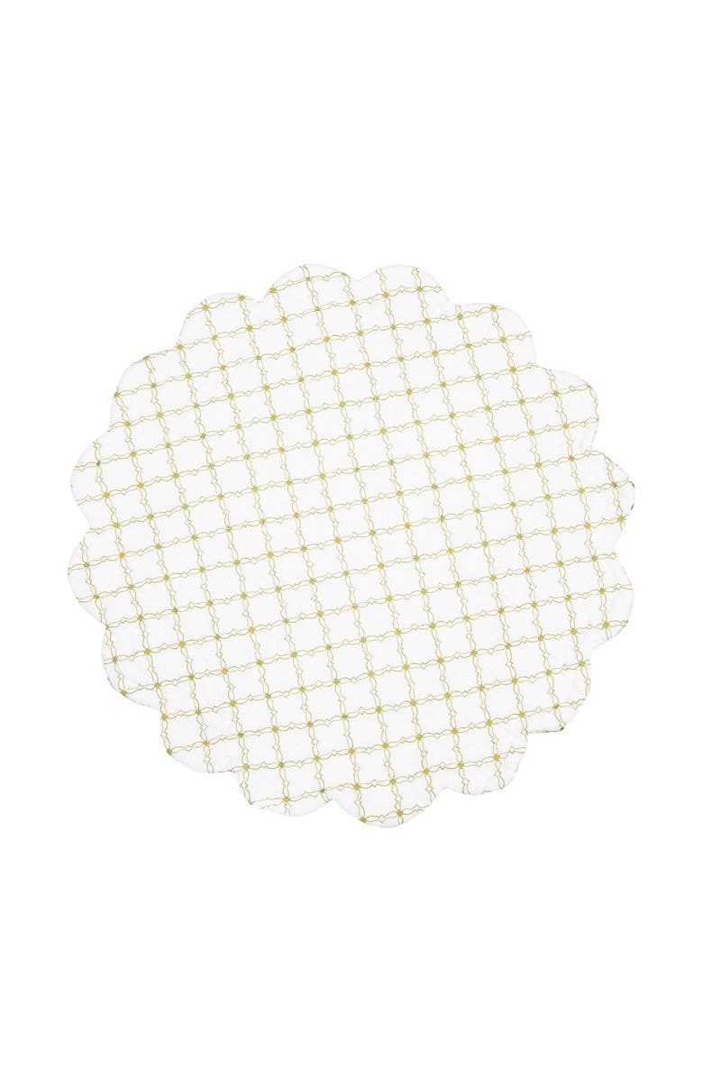 C&F Home Carley Round Placemats Set of 6, 17", Alternate, color, Green