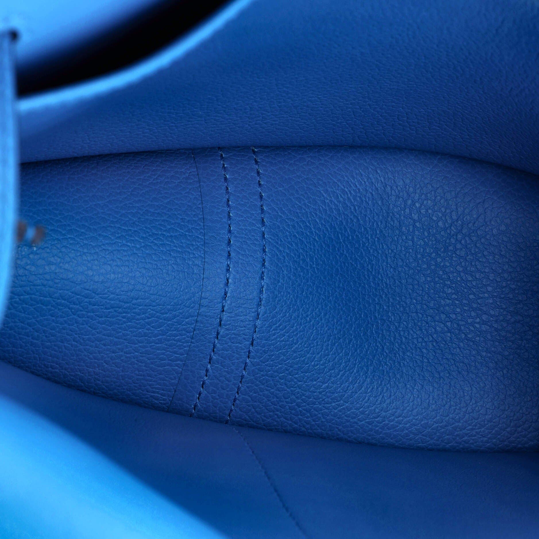 Pre-Owned Hermes Halzan Bag Evercolor 25, Alternate, color, Bleu Zanzibar