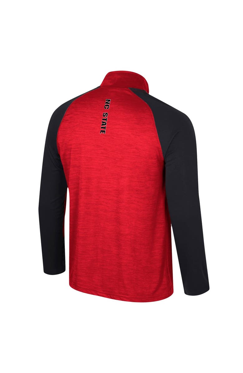 COLOSSEUM Men's Colosseum Red NC State Wolfpack Langmore Raglan Quarter-Zip Top, Alternate, color, 