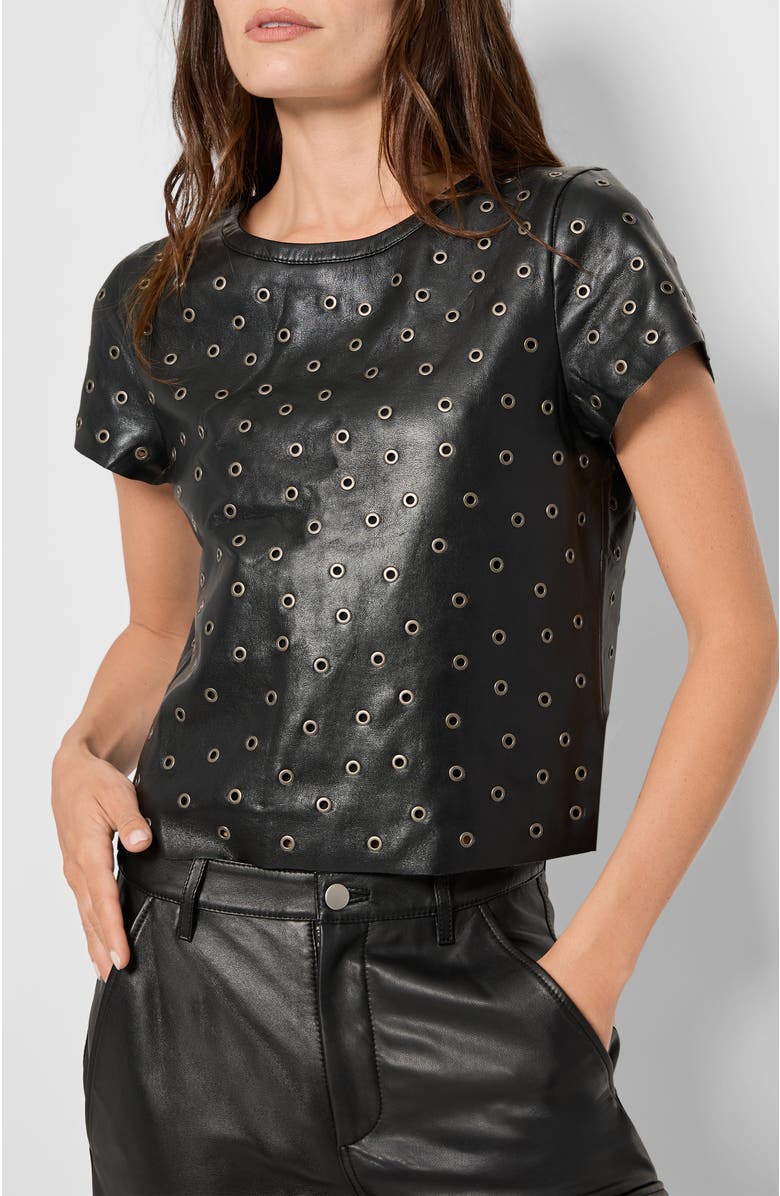 AS by DF Jude Recycled Leather Tee, Main, color, 