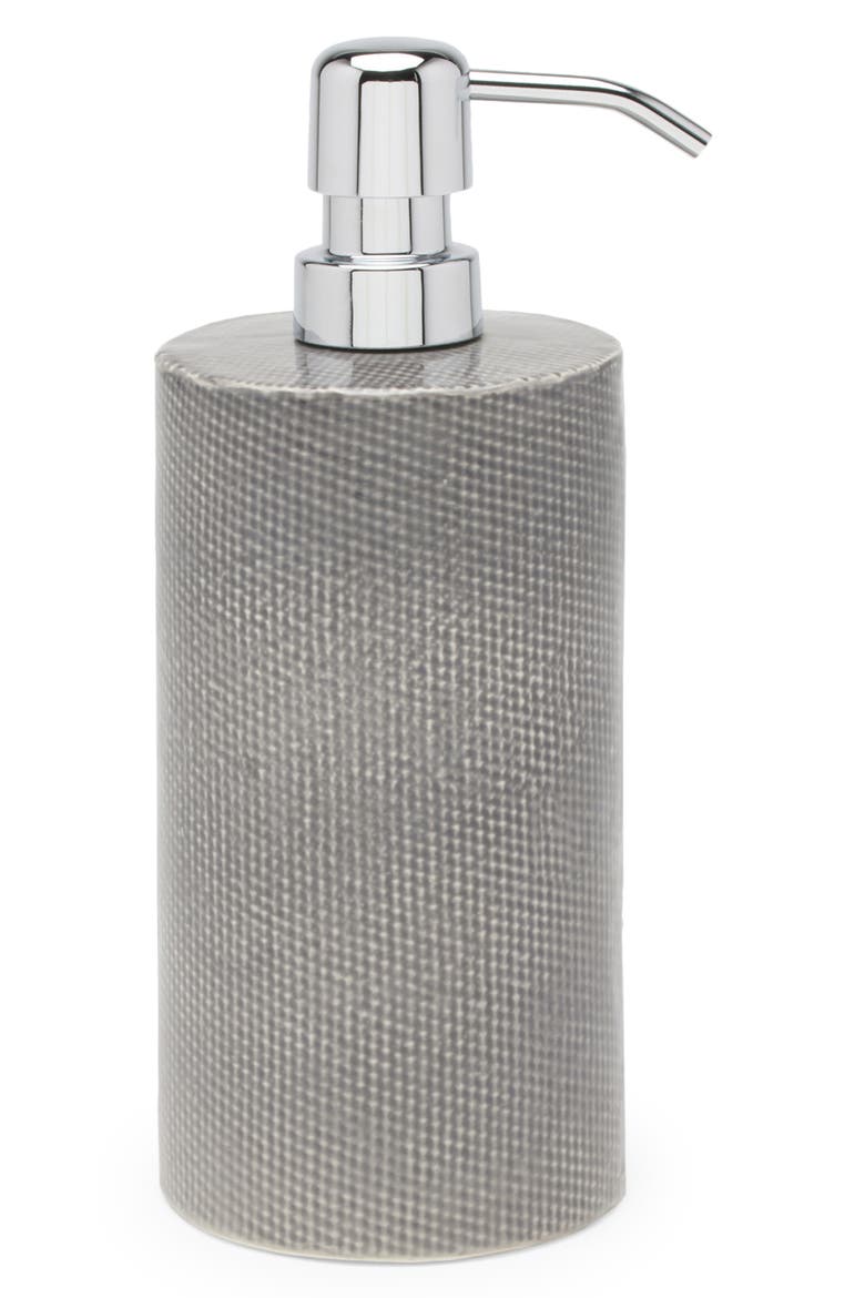 Cordoba Soap Dispenser, Main, color, GRAY BURLAP