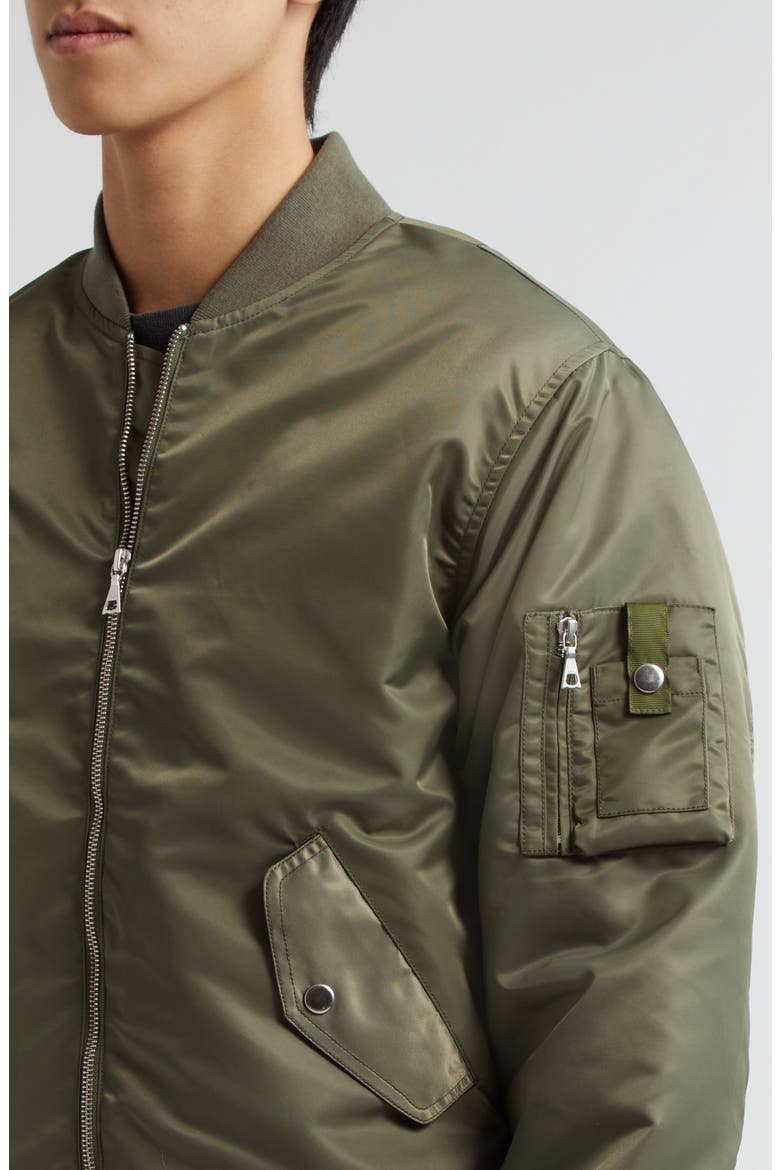 Bogota Nylon Bomber Jacket, Alternate, color, OLIVE