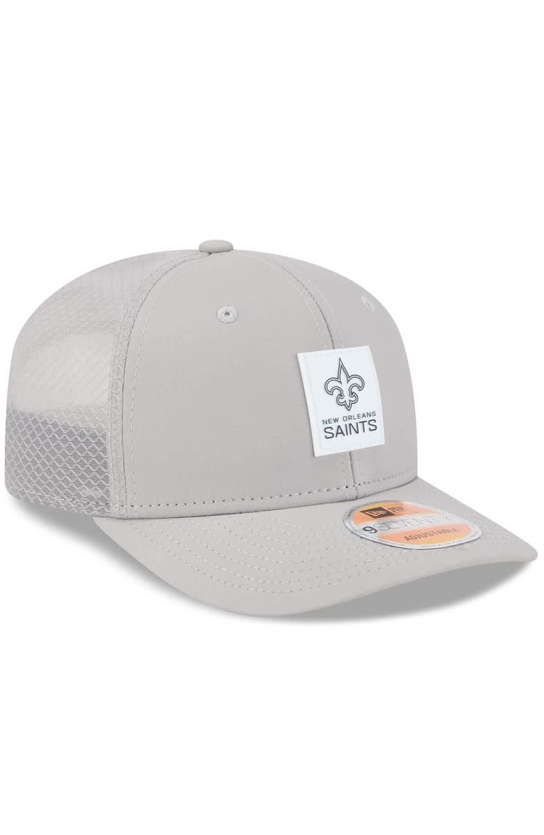 New Era Men's New Era Gray New Orleans Saints 2025 Sideline 9SEVENTY Adjustable Trucker Hat, Alternate, color, Gray