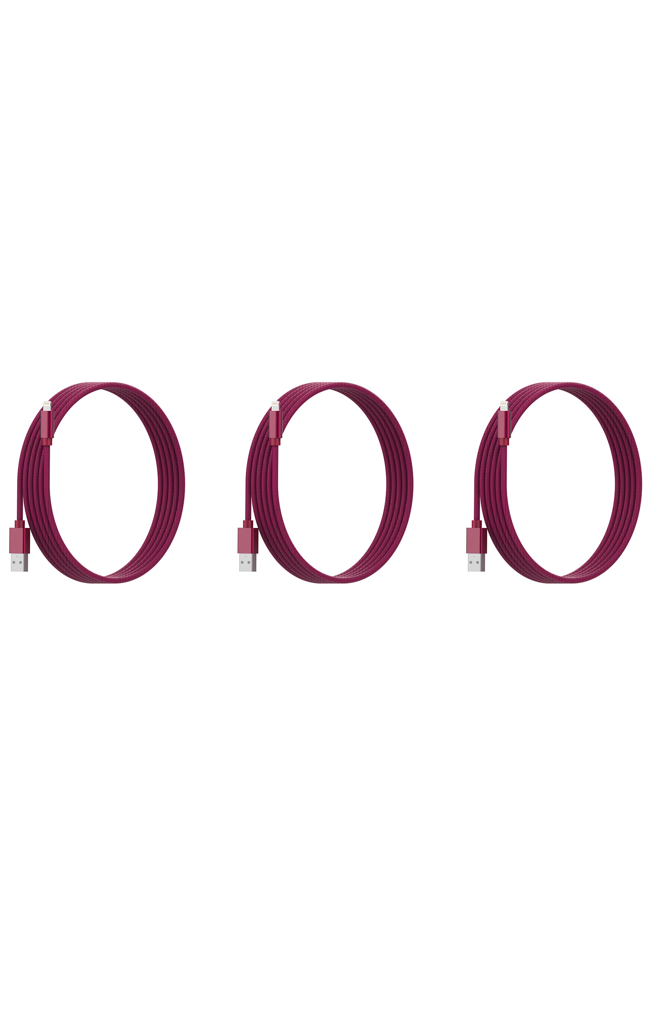 The Posh Tech 3-Pack MFI Lightning Cables