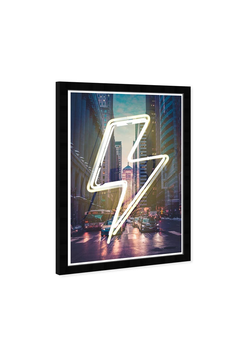 Wynwood Studio Lightning City Gray Wall Art, Main, color, 