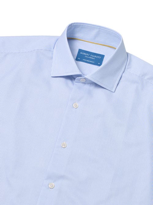 Robert Talbott Reynolds Contemporary Stripe Twill Shirt In Blue