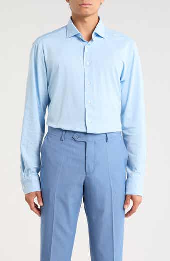 Emanuel Berg Modern Fit 4Flex Stretch Knit Button-Up Shirt