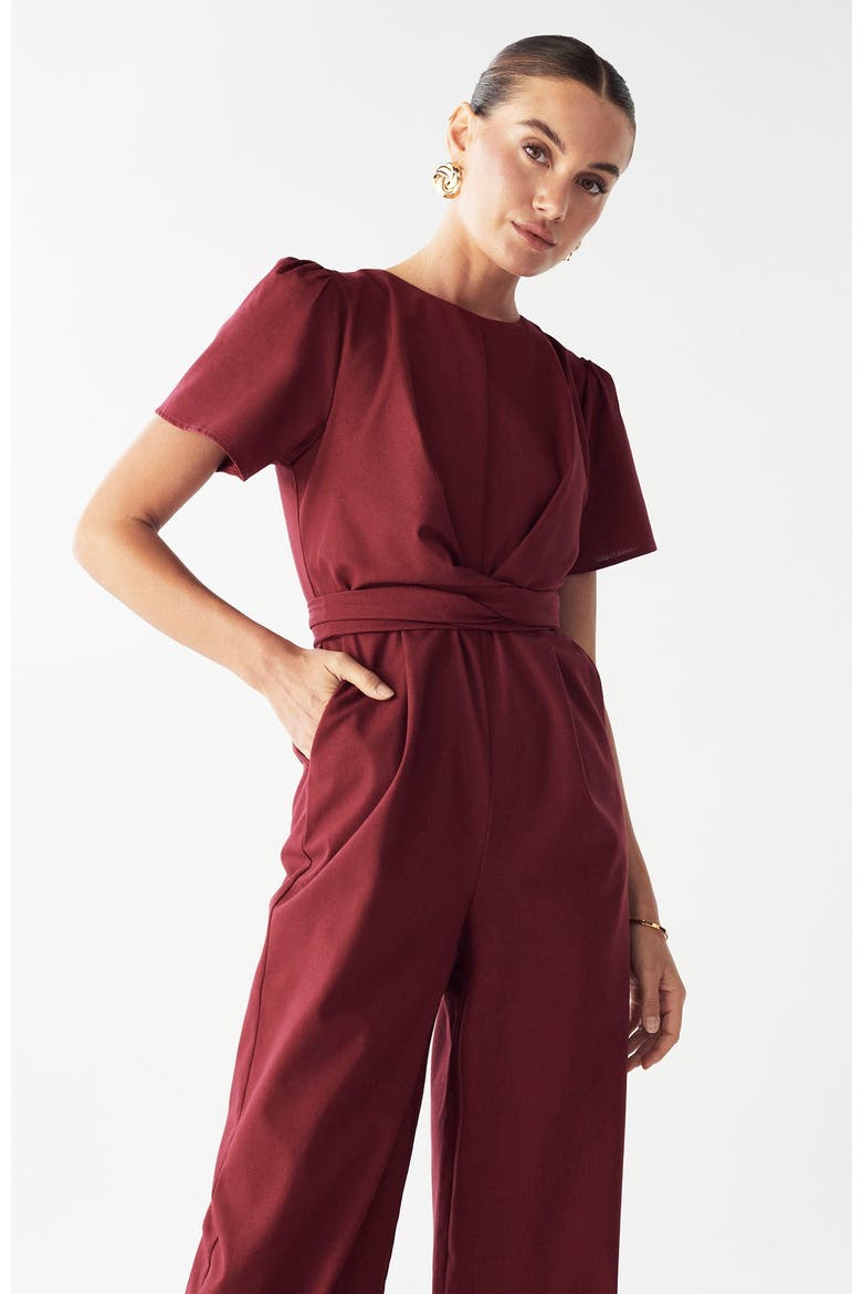 Riva Jumpsuit, Alternate, color, Burgundy