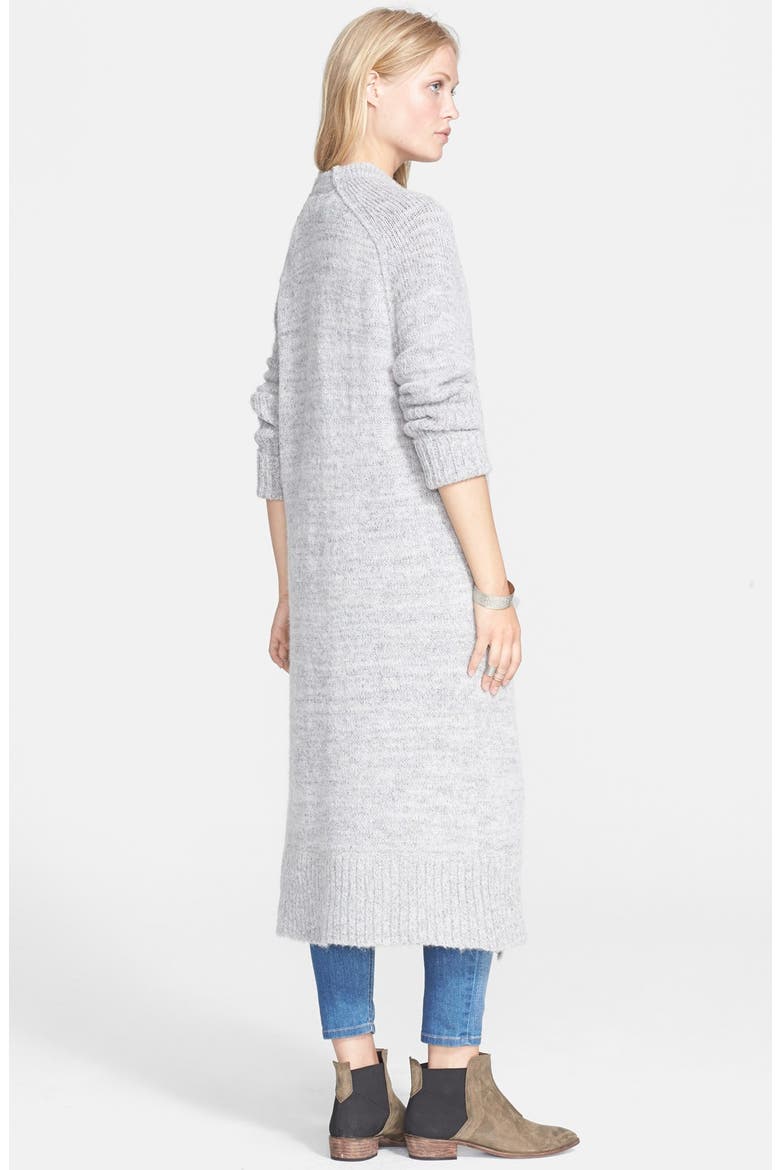'Santa Cruz' Long Cardigan, Alternate, color, LIGHT IVORY MELANGE