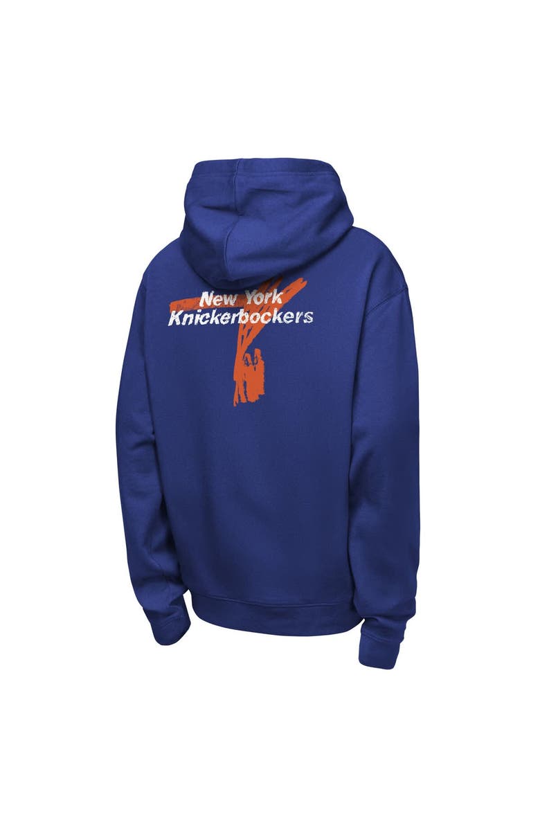 Nike Youth Nike Blue New York Knicks Courtside Club Premiere Hoodie, Alternate, color, Blue