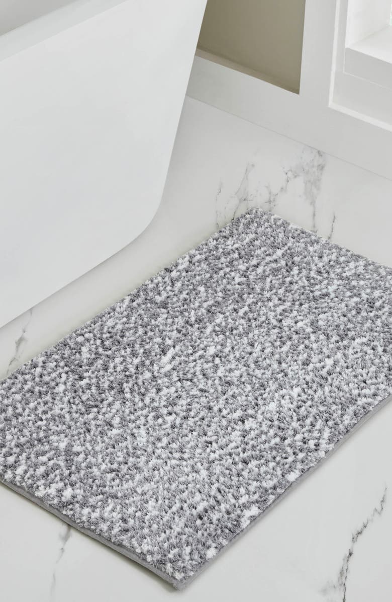 VCNY HOME Heathered Bath Rug, Alternate, color, Grey