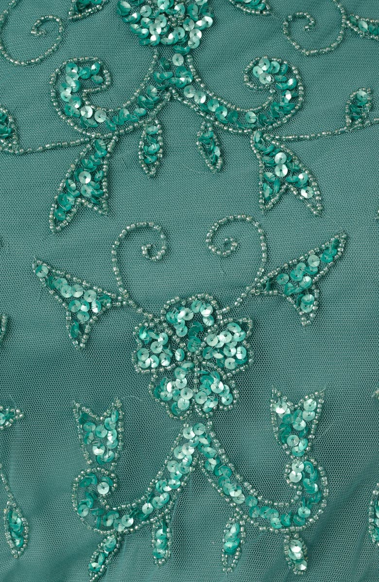 Adrianna Papell Beaded Mesh Gown, Alternate, color,