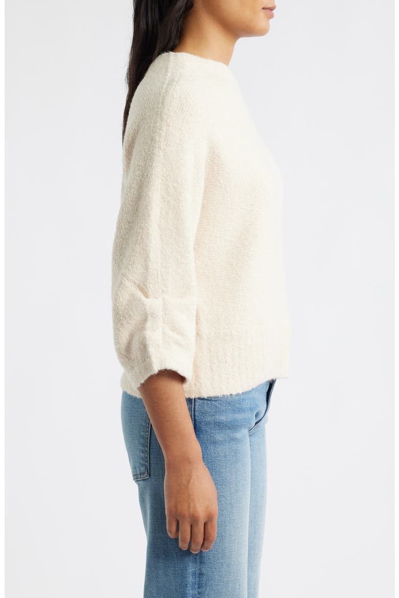 Bouclé Sweater, Alternate, color, HEATHER CREAM