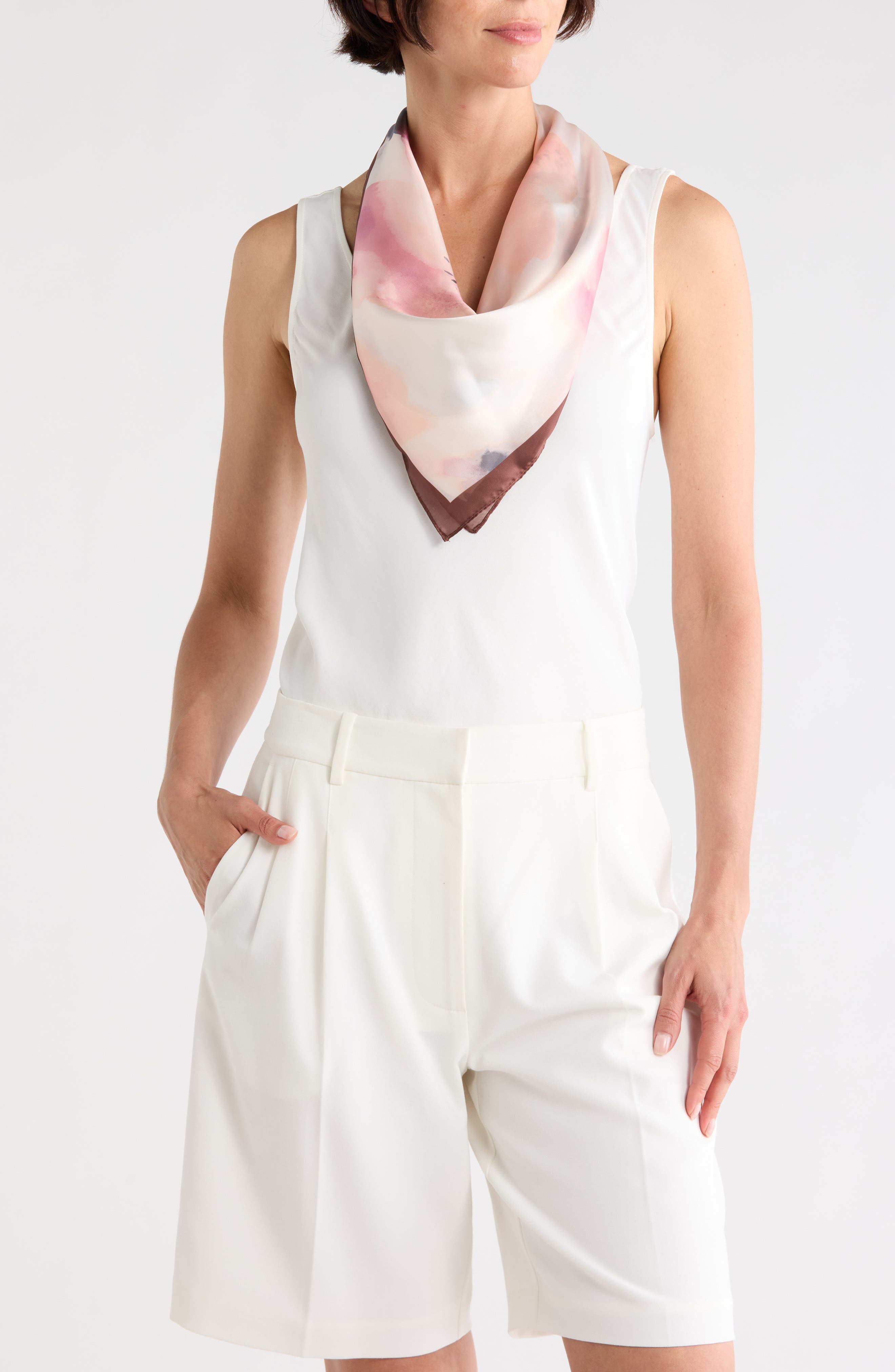 Vince Camuto Poppy Blur Square Scarf