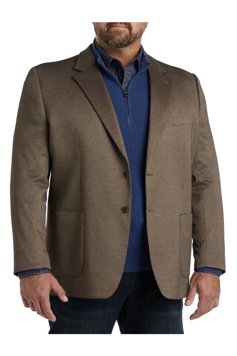 Houndstooth Sport Coat, Main, color, BROWN