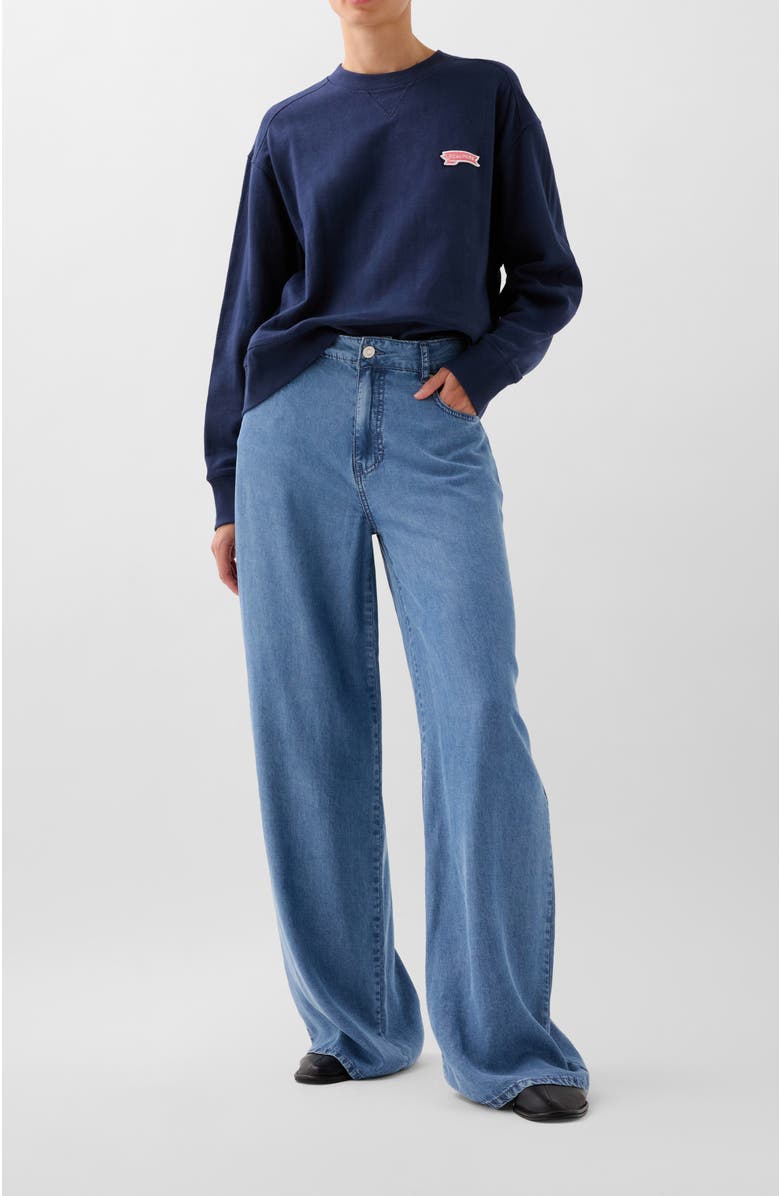 Scalpers Waffle Patch Sweater, Alternate, color, Navy