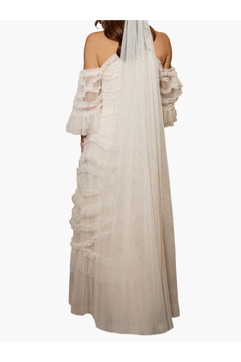 Kisses Long Veil, Alternate, color, Cream