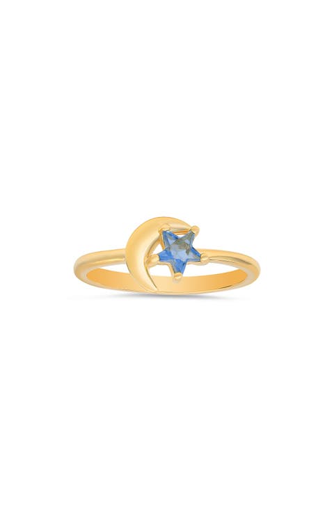 Cubic Zirconia Celestial Star & Moon Ring