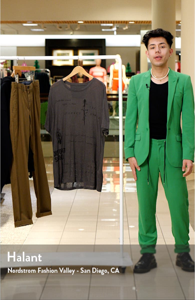 Distorted Sound Linen Blend Graphic Tee, sales video thumbnail