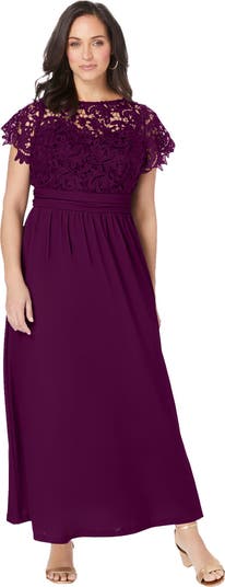 chinese dress ladies Jessica London Women's Plus Size Lace Maxi Dress main image 1