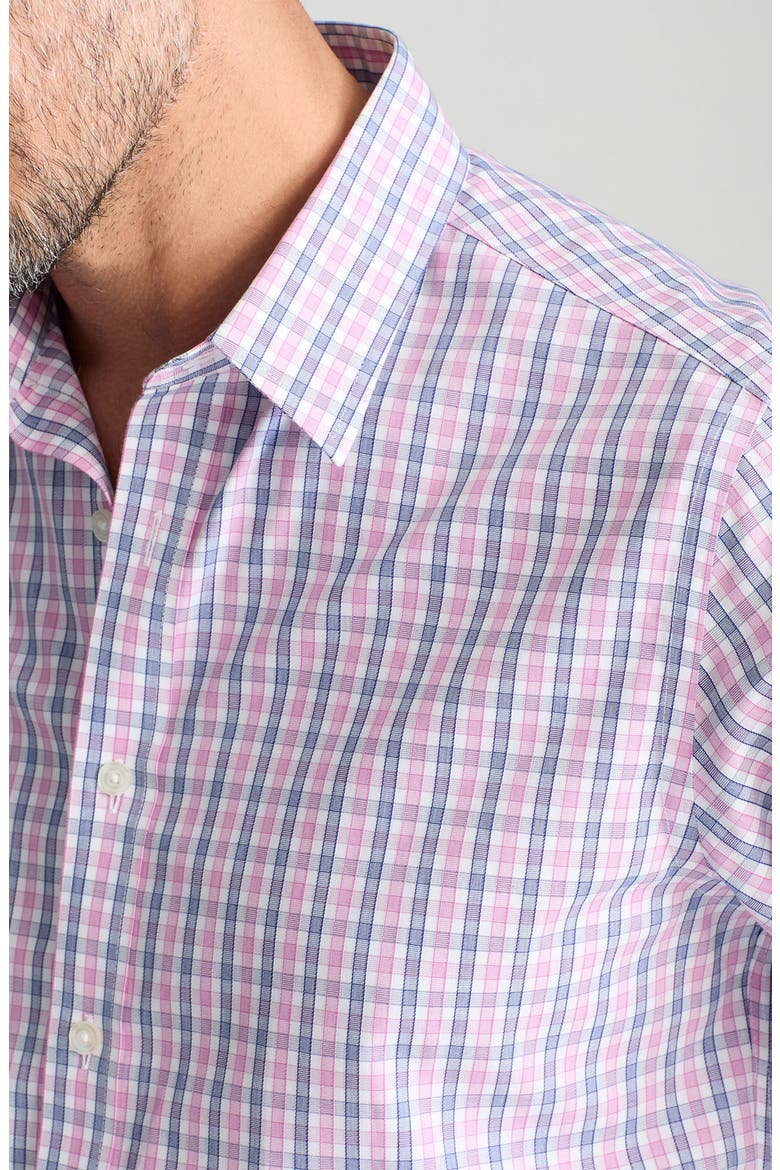 Dolcetto Plaid Wrinkle Free Cotton Button-Up Shirt, Alternate, color, PINK