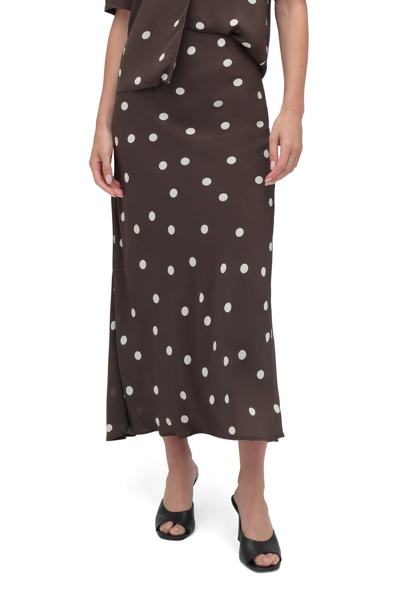 The Favorite Midi Skirt, Main, color, ESPRESSO POLKA DOT