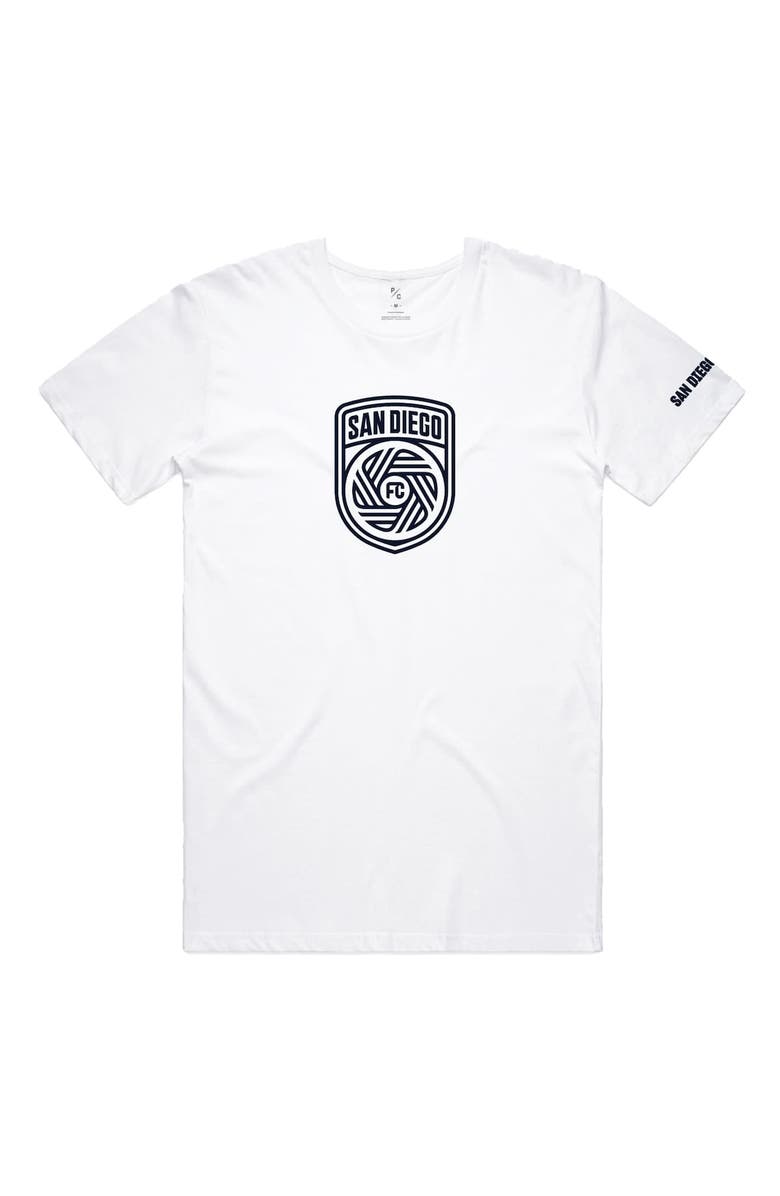 Peace Collective Unisex Peace Collective White San Diego FC Monochrome T-Shirt, Alternate, color, White