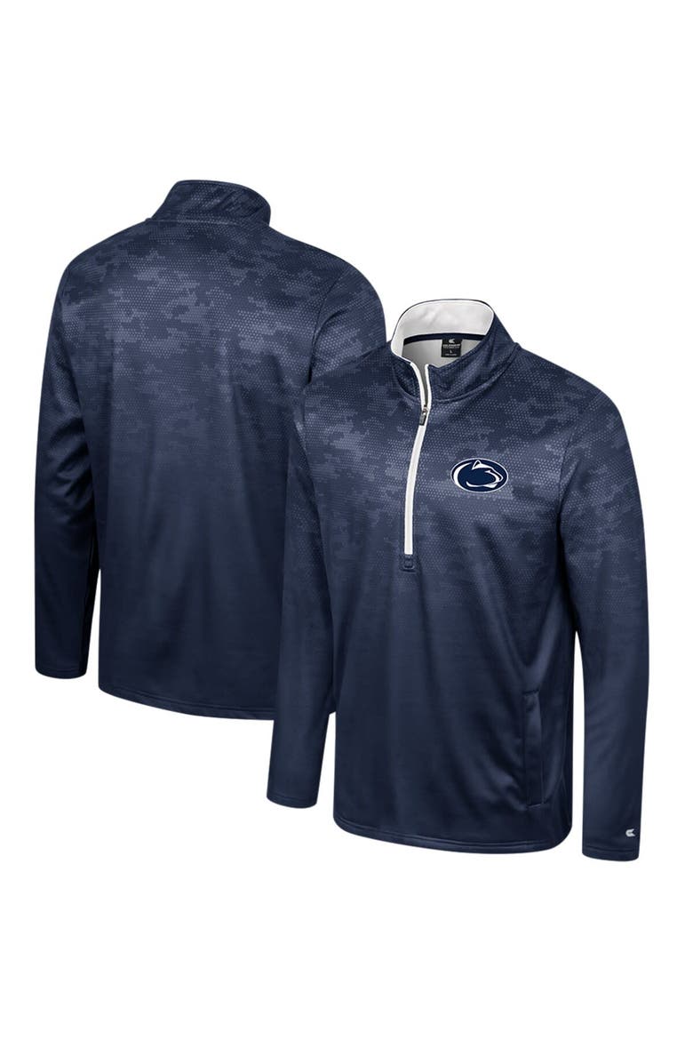 Men's Colosseum  Navy Penn State Nittany Lions The Machine Half-Zip Jacket, Alternate, color, Navy