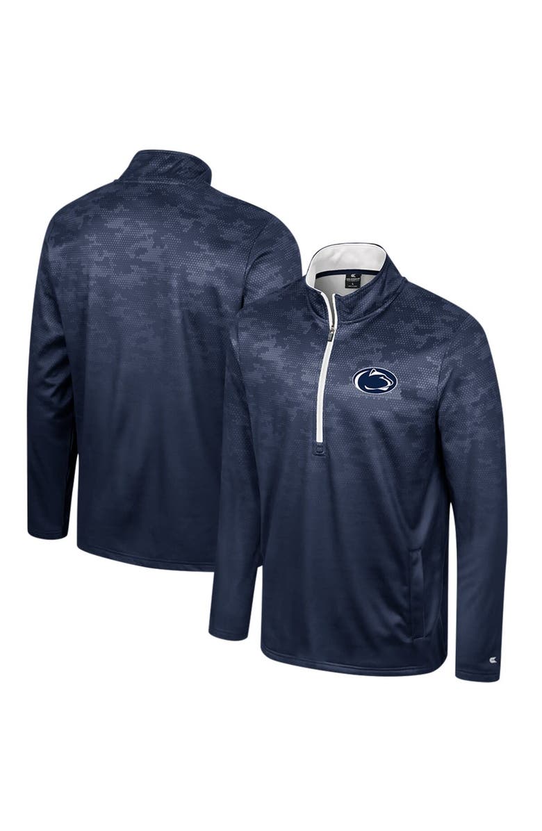 COLOSSEUM Men's Colosseum  Navy Penn State Nittany Lions The Machine Half-Zip Jacket, Alternate, color, Navy