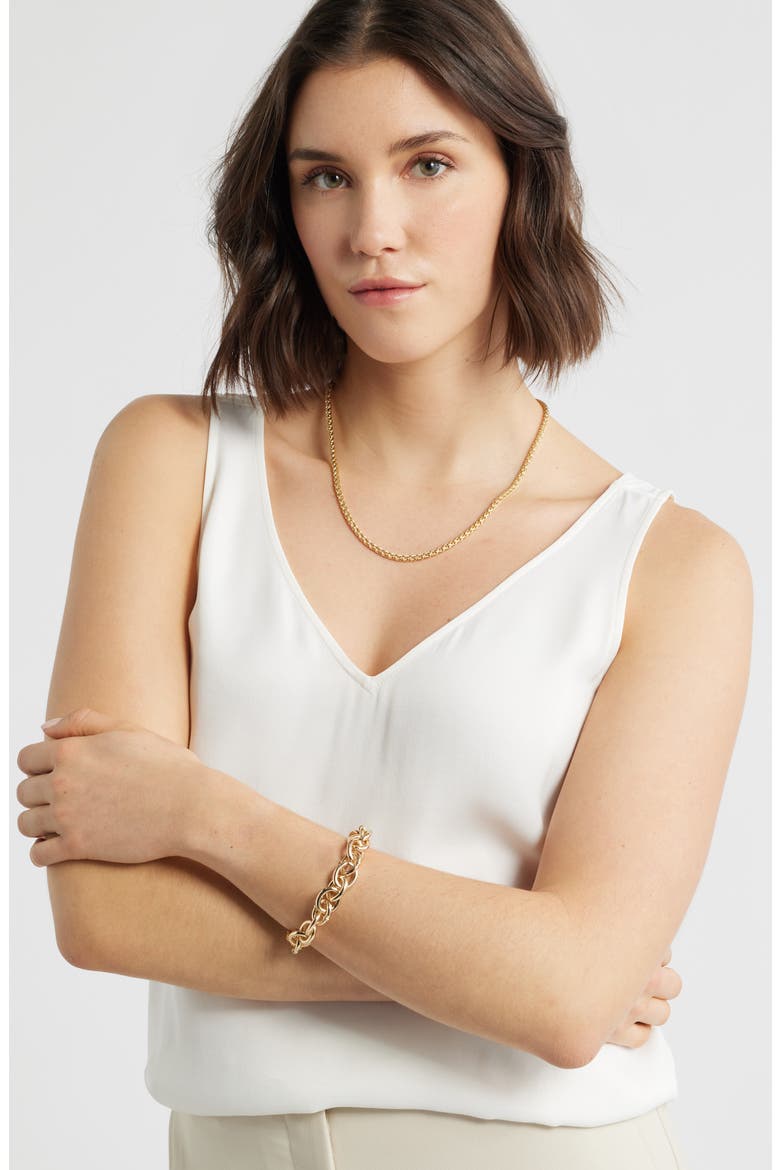 Demi Fine Wheat Chain Necklace, Alternate, color, 14K GOLD PLATED