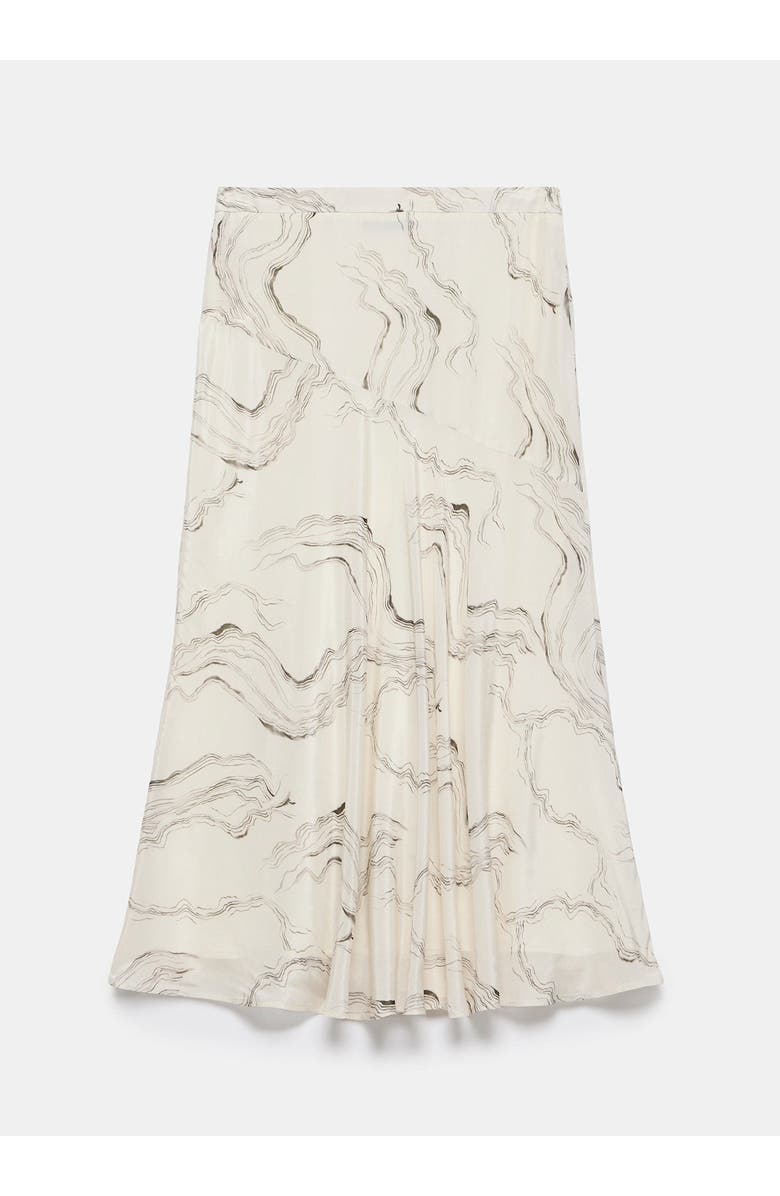 MINT VELVET Marble Print Midi Skirt, Alternate, color, Cream