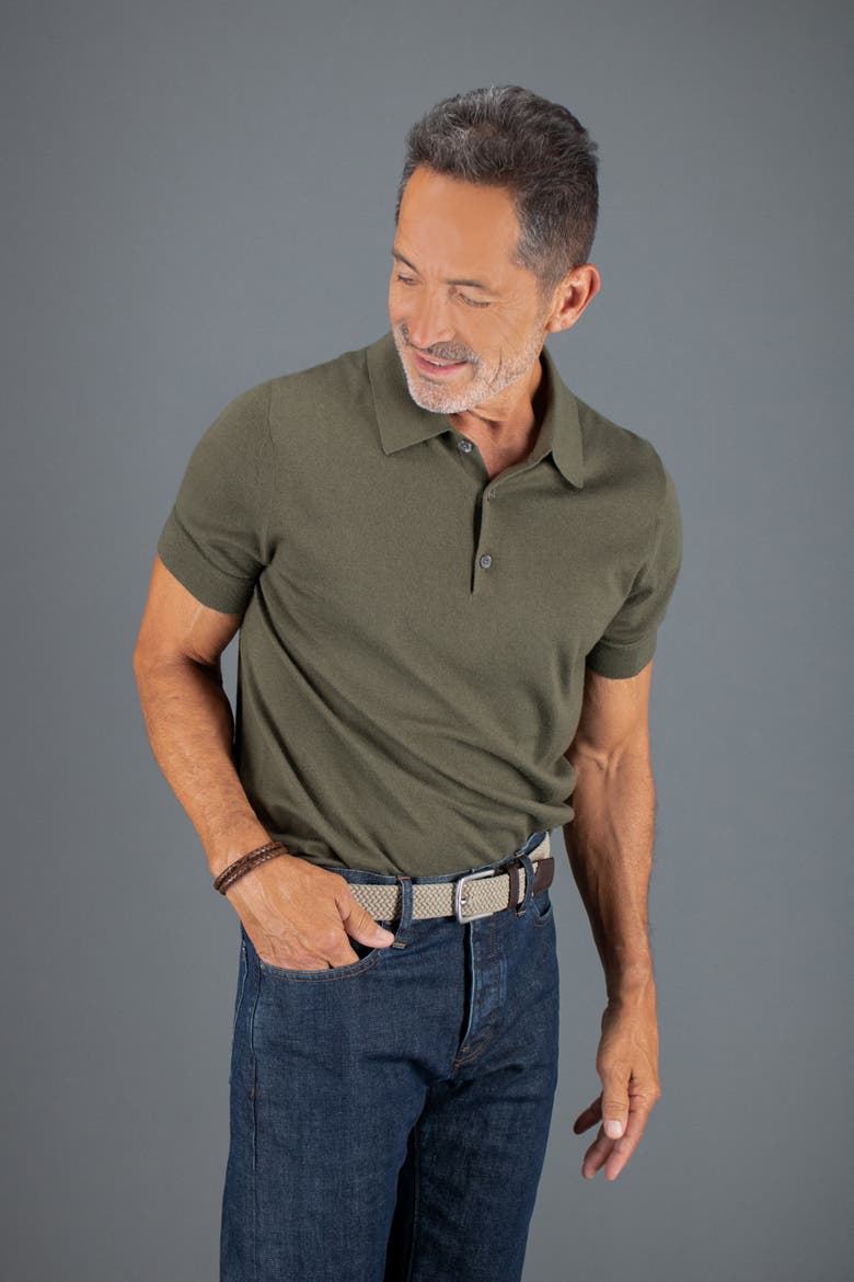 Riverside Solid Stretch Weave Belt, Alternate, color, Khaki