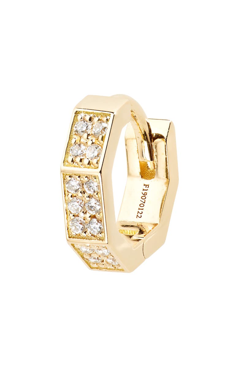JEM Paris Octogon Single Huggie Hoop Earring, Main, color, 