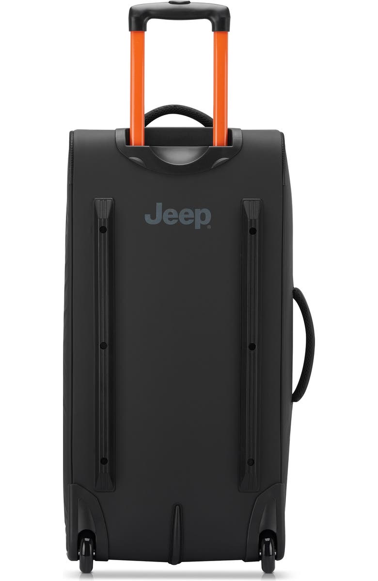 JEEP JS006B 27 Inch Two Wheel Rolling Travel Duffle Bag, Alternate, color, Black