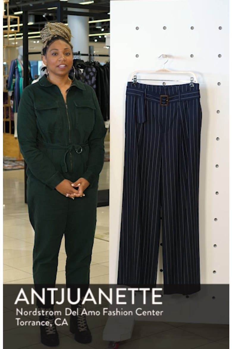 Pinstripe Wool Leg Pants video