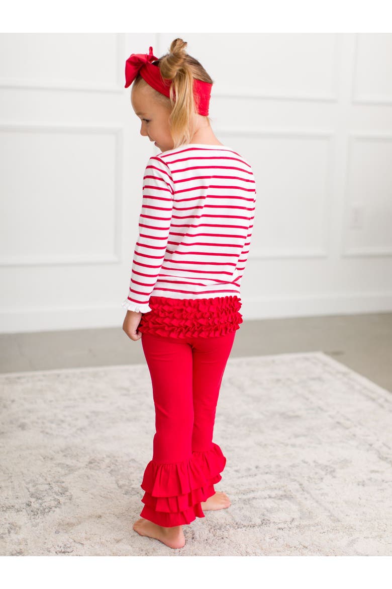 Baby/Toddler Girls Ruffle Flare Pants, Alternate, color, Red