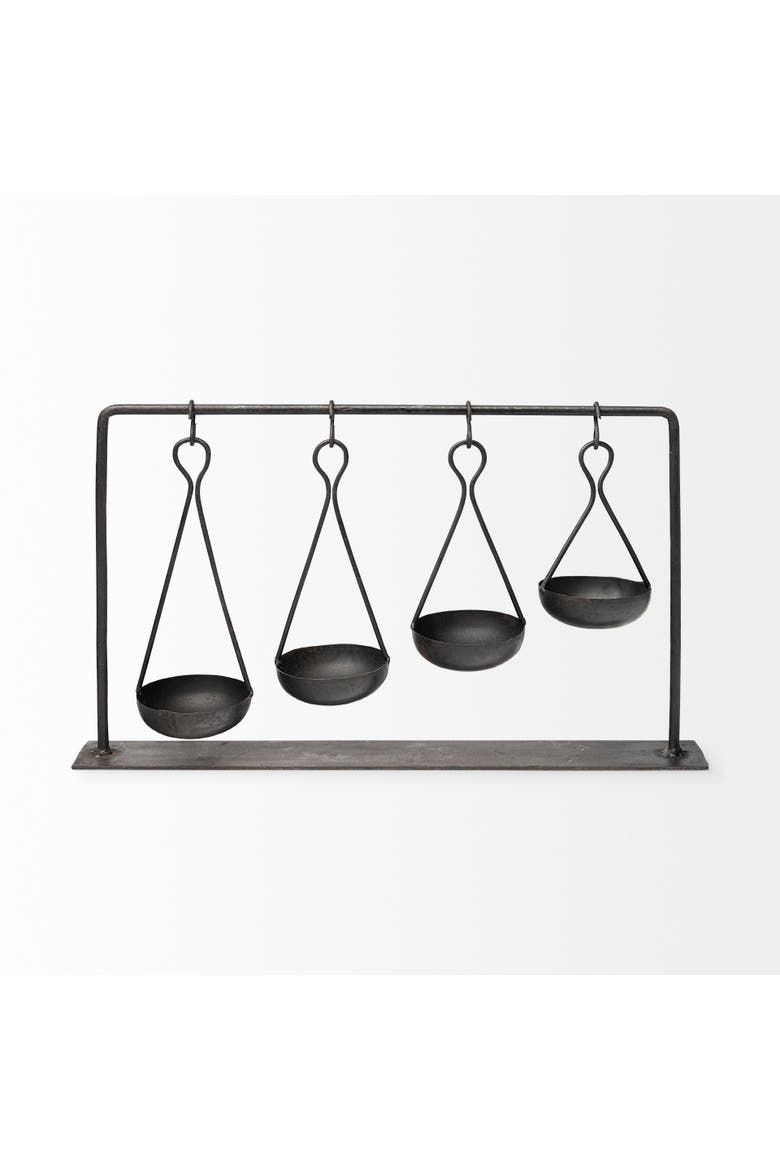 Enos Metal Ancient Spice Market Decorative Display, Alternate, color, Black