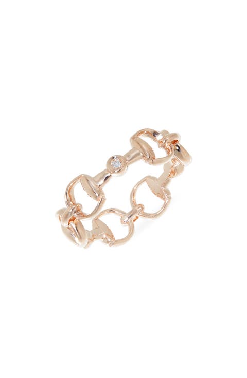 Horsebit Diamond Ring