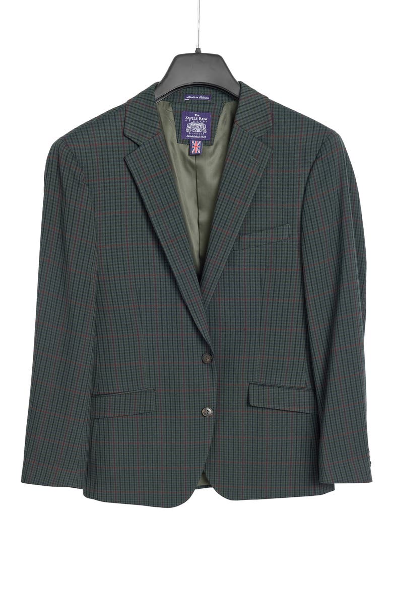 Check Slim Fit Stretch Sport Coat, Alternate, color, OLIVE/ NAVY