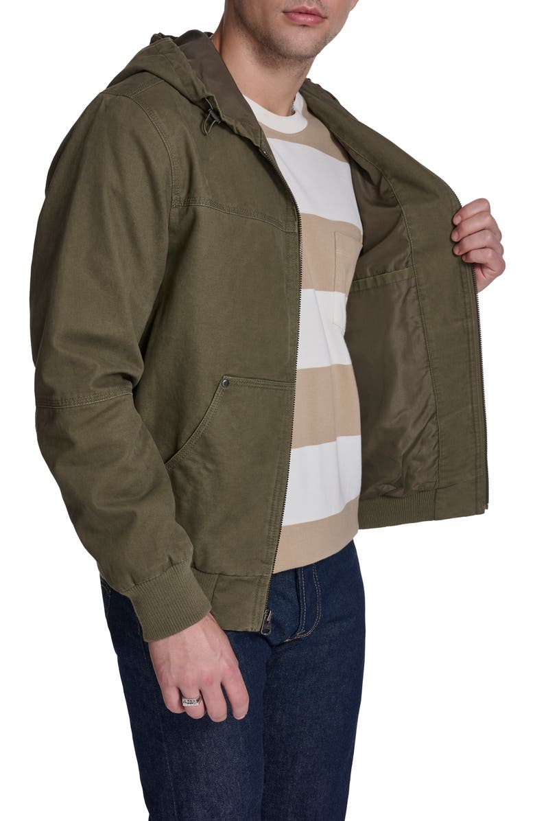 Levi's Lightweight Workwear Hooded Jacket, Alternate, color, Olive Tree