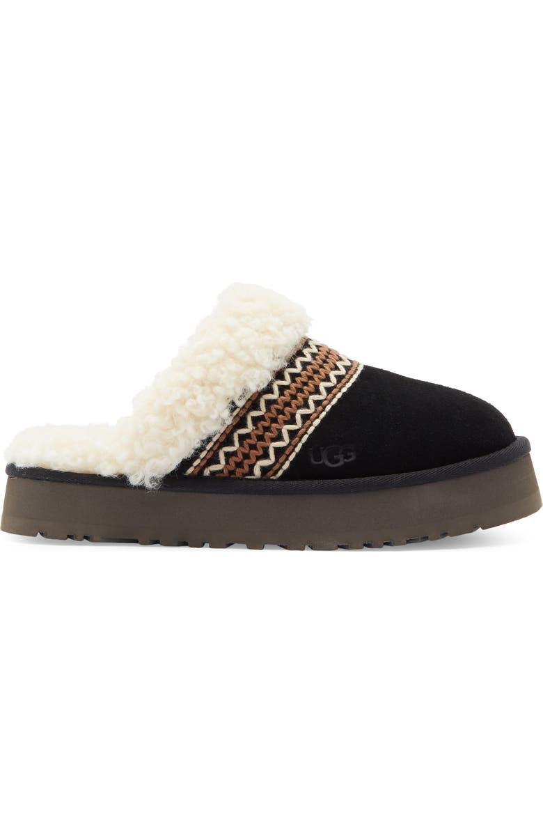 UGG<sup>®</sup> Disquette Genuine Shearling Lined Slipper, Alternate, color, Black