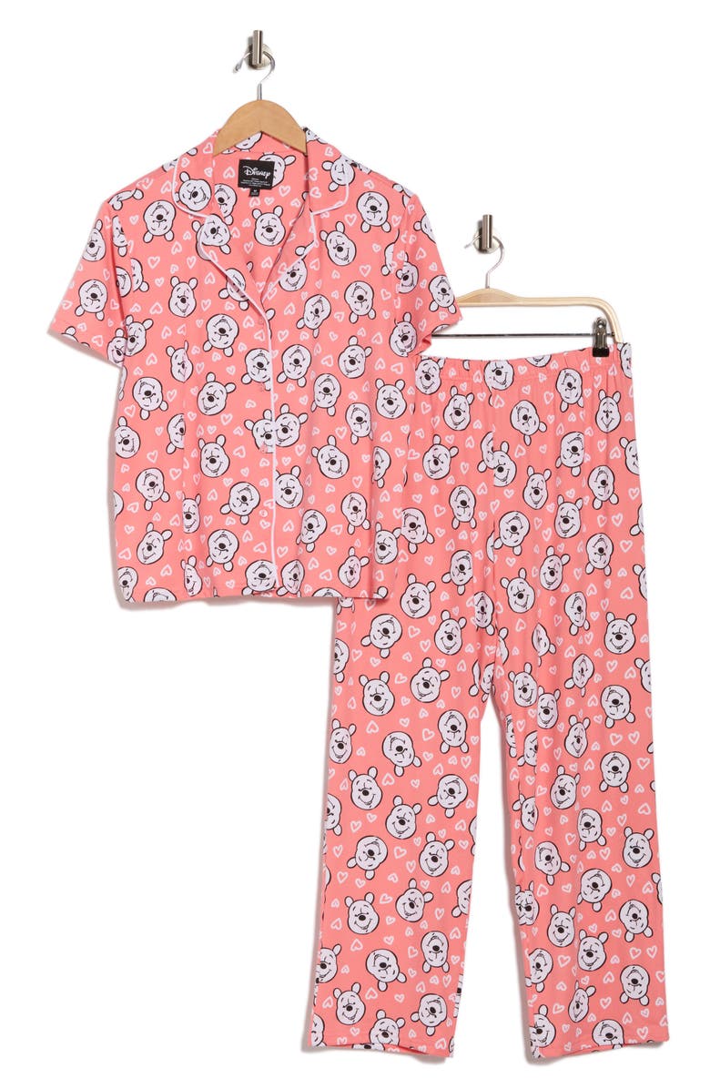 Winnie the Pooh Long Pajamas, Main, color, Pink Print