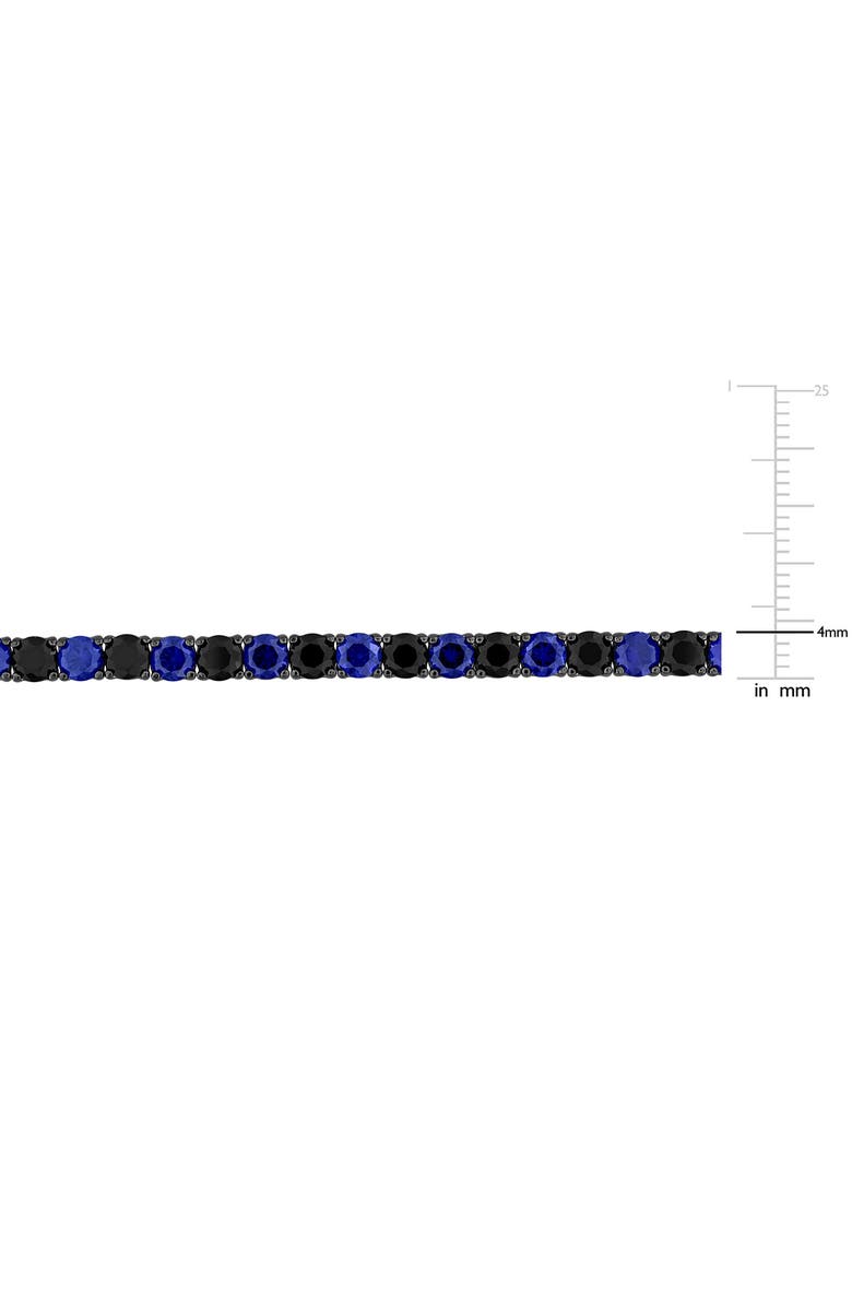 DELMAR Men's Sterling Silver Lab Created Sapphire Bracelet, Alternate, color, Blue