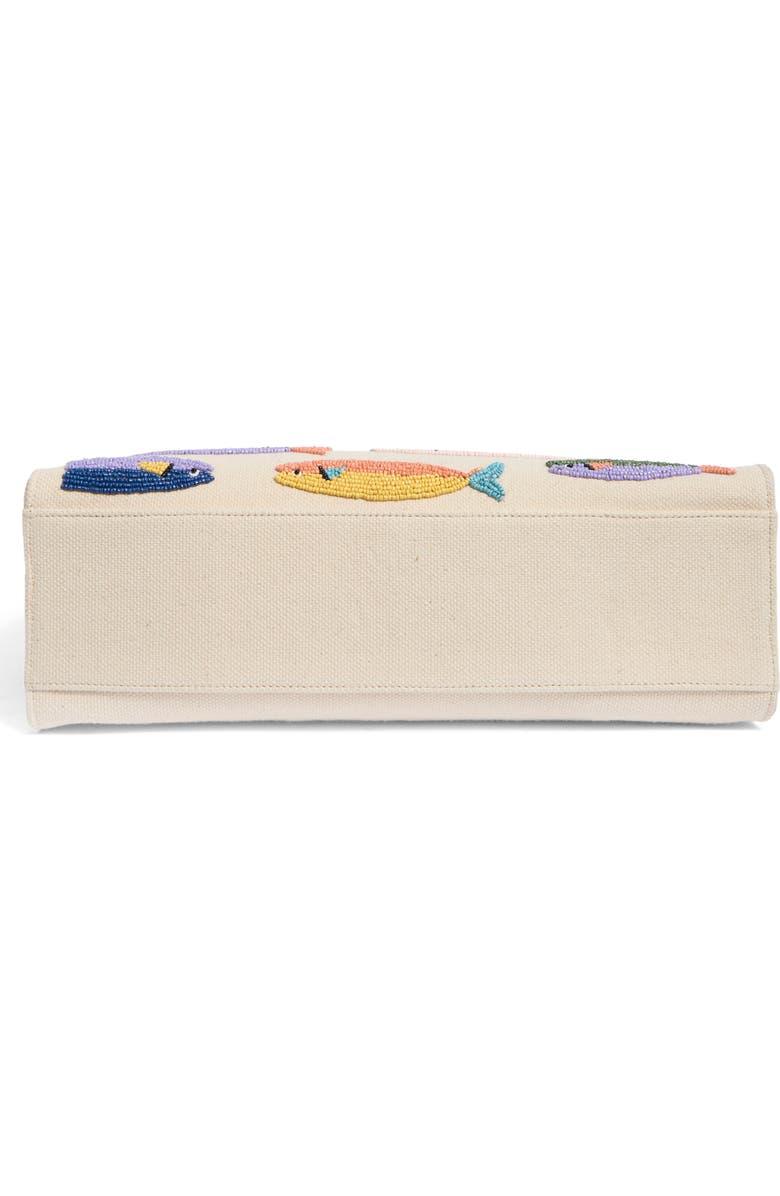 Collection XIIX Beaded Sardine Top Handle Bag, Alternate, color, Natural