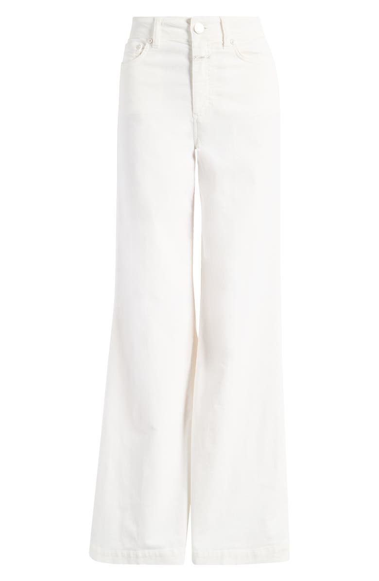 Closed Glow Up High Waist Wide Leg Corduroy Pants, Alternate, color, Ivory