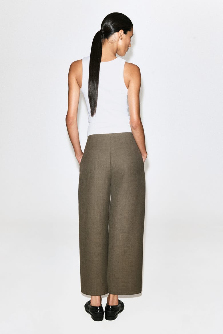 Double-faced Barrel-leg Pants, Alternate, color, STONE