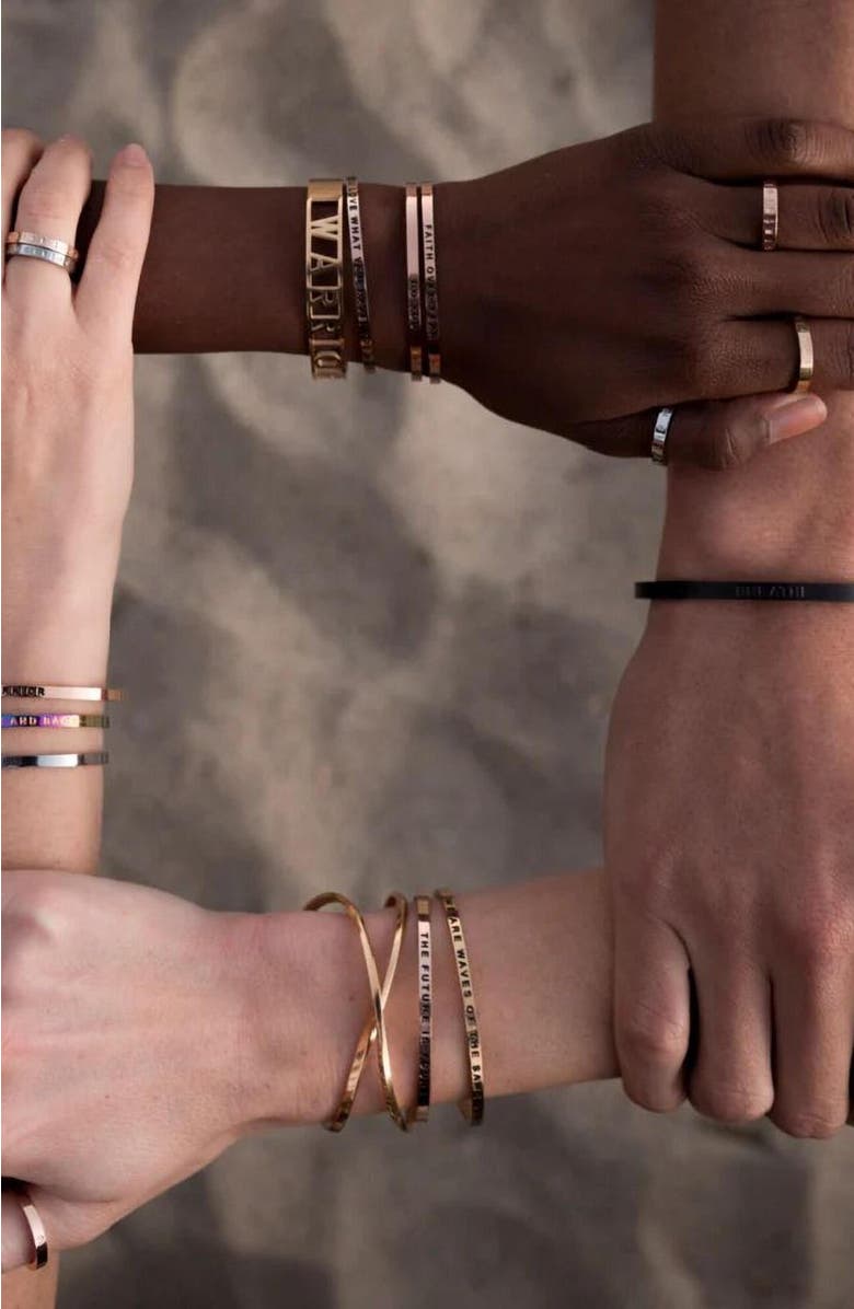 Mantra Always My Sister, Forever My Friend bracelet, Alternate, color, Silver